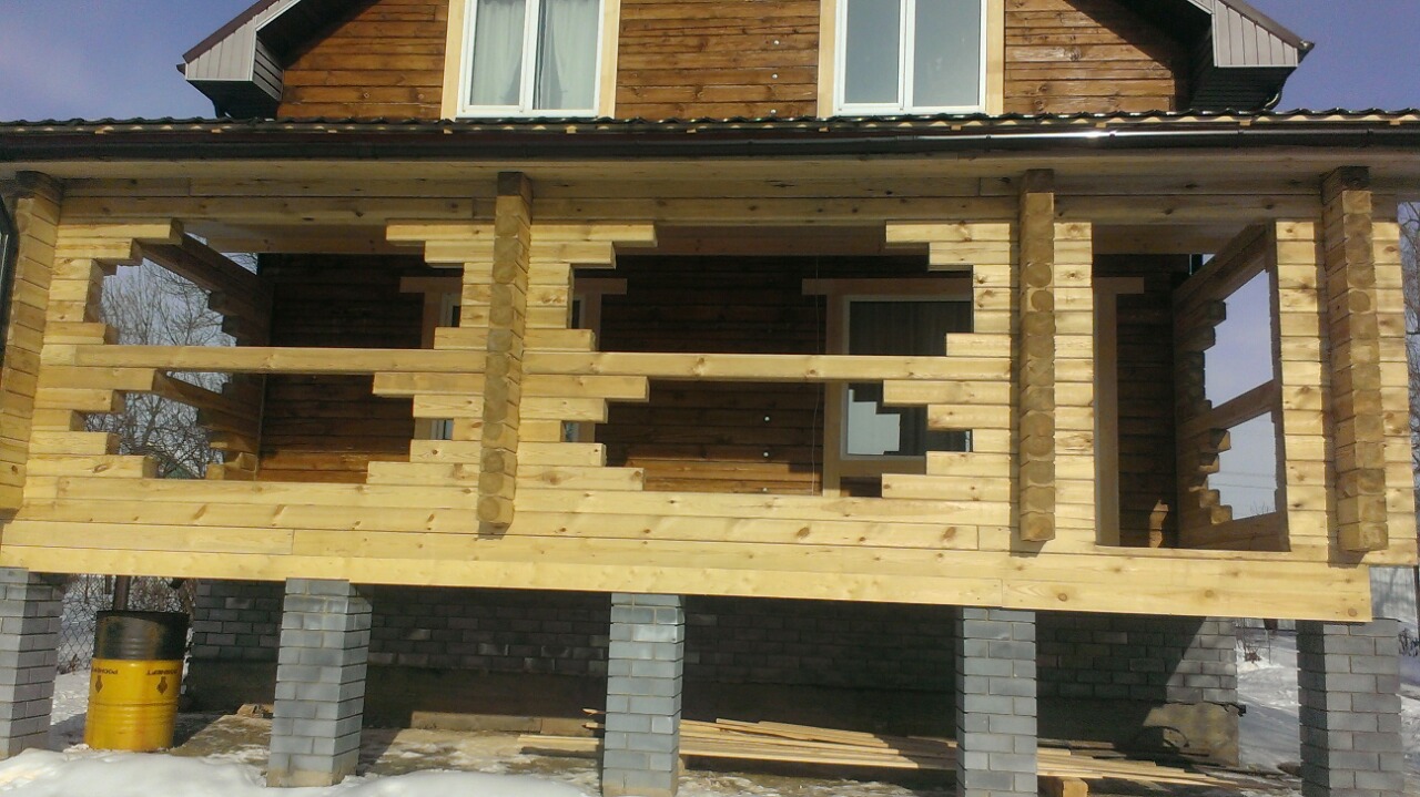 Веранда из профилированного бруса. Ближнее Борисово